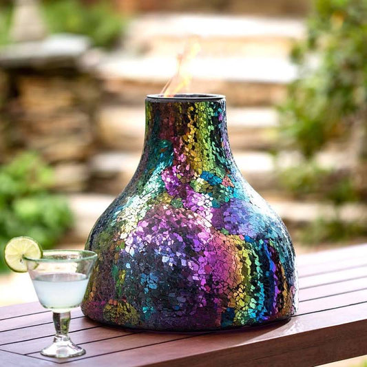 Wind and Weather Craftsman Glass Mosaic Firepot