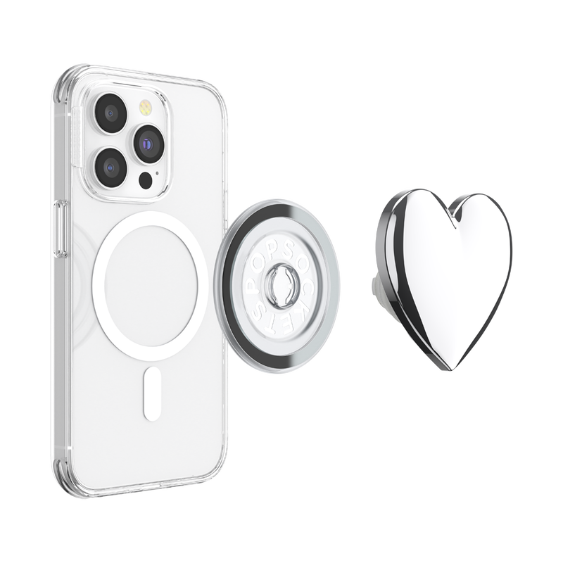 PopSockets Heart Of Silver MagSafe PopGrip