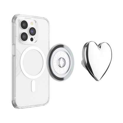 PopSockets Heart Of Silver MagSafe PopGrip