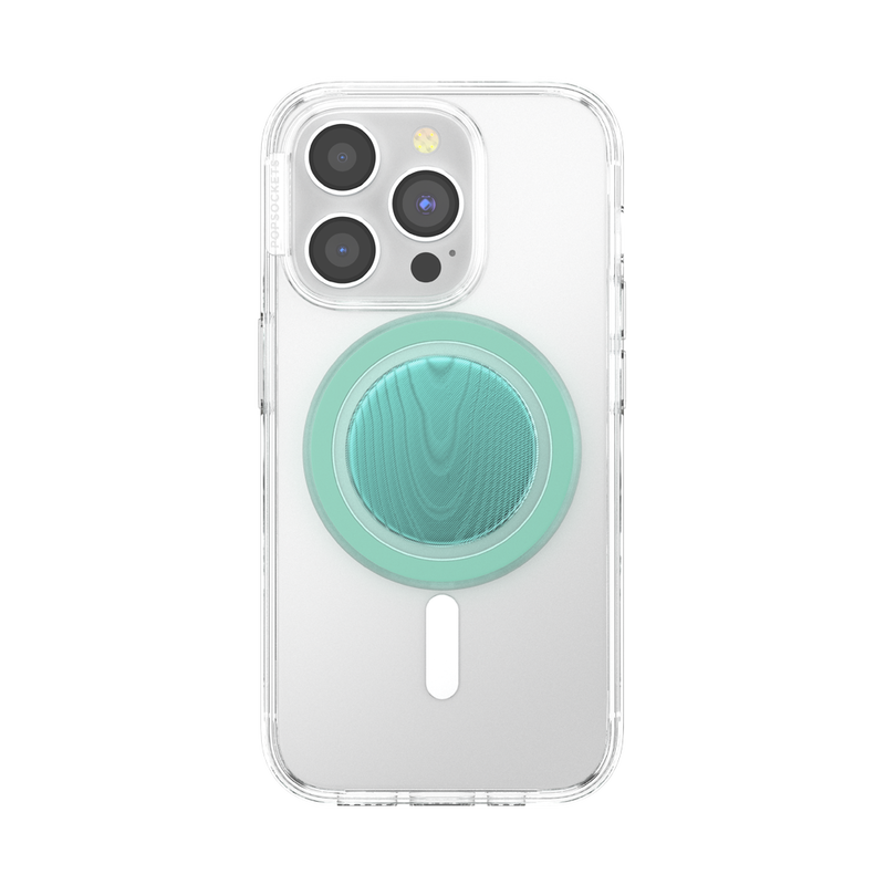 PopSockets Aluminum Moire Turquoise MagSafe PopGrip