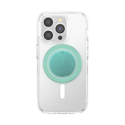PopSockets Aluminum Moire Turquoise MagSafe PopGrip
