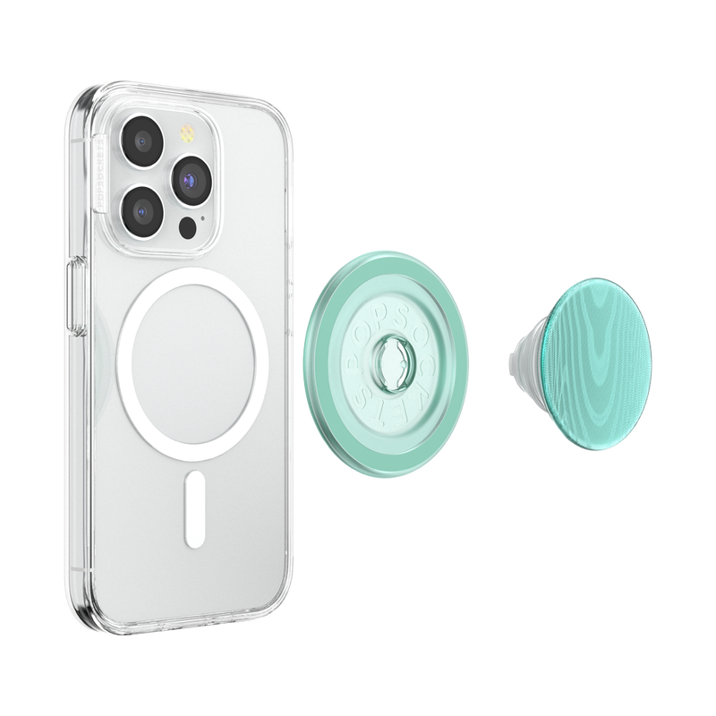 PopSockets Aluminum Moire Turquoise MagSafe PopGrip
