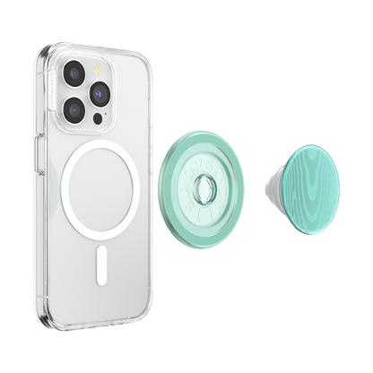 PopSockets Aluminum Moire Turquoise MagSafe PopGrip