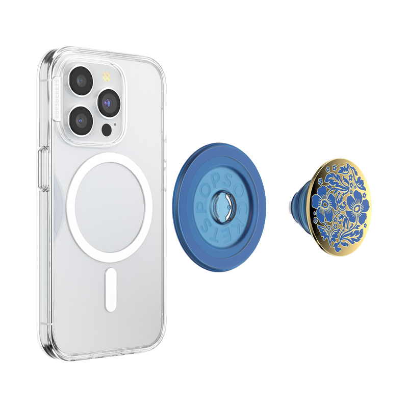 PopSockets Enamel Lace Blue Vermeer MagSafe PopGrip