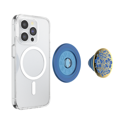 PopSockets Enamel Lace Blue Vermeer MagSafe PopGrip