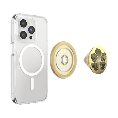 PopSockets Enamel Mae Flower with Pearl MagSafe PopGrip