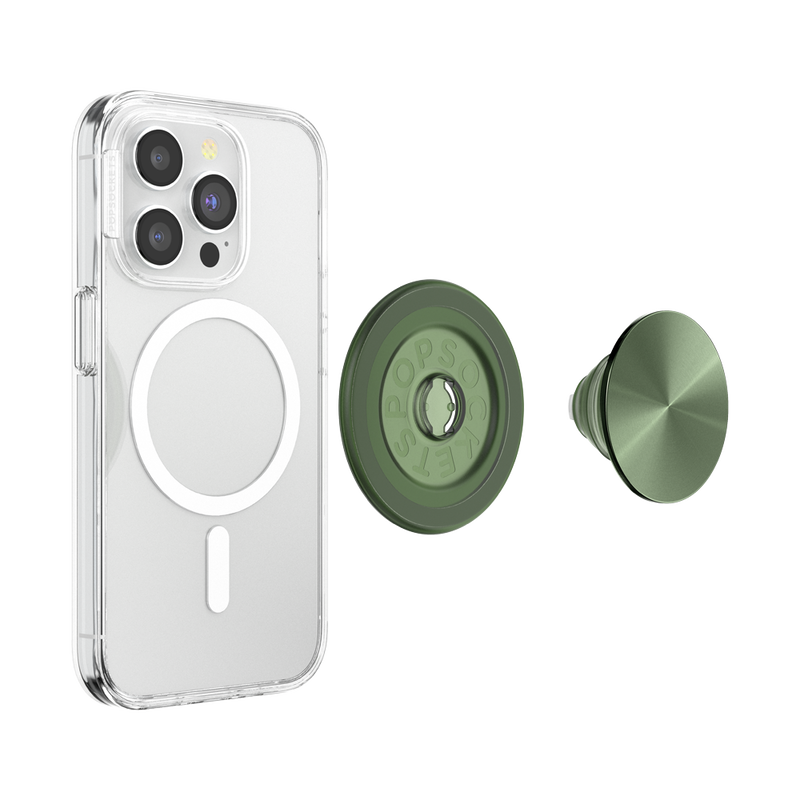 PopSockets Aluminum Radial Olive MagSafe PopGrip