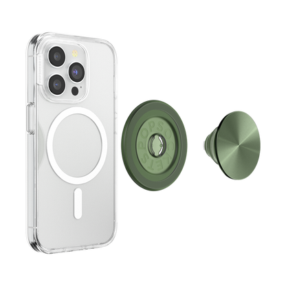PopSockets Aluminum Radial Olive MagSafe PopGrip