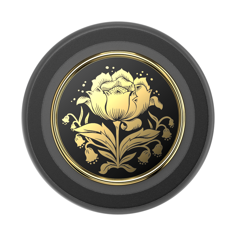 PopSockets Enamel Rose Noir MagSafe PopGrip