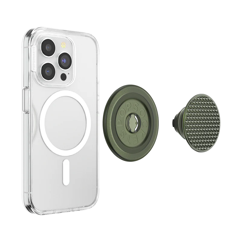 PopSockets Olive Triangle Knurl MagSafe PopGrip