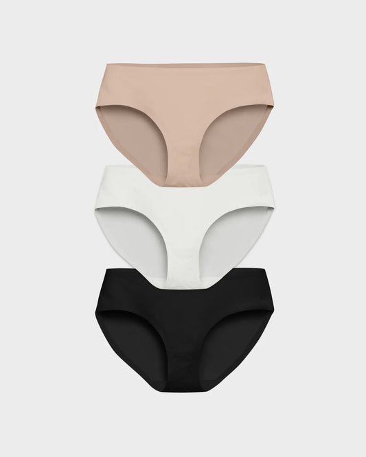 EBY Bra 3 Panty Bundle - Nude, Pearl, & Black Brief