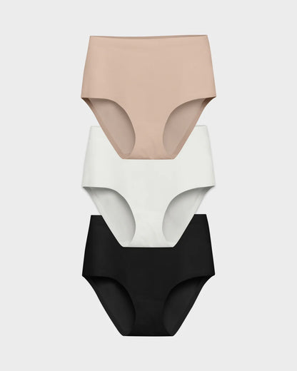 EBY Bra 3 Panty Bundle - Nude, Pearl, & Black High Waisted