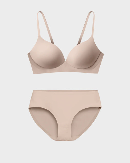 EBY Bra Bra & Panty Set (Pain Free T-Shirt Bra & Brief) - Ash Rose