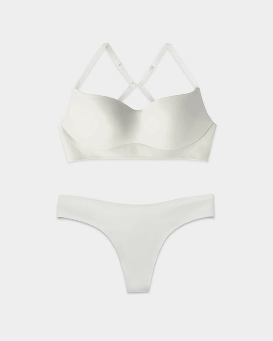 EBY Bra Bra & Panty Set (One Piece Contour Bra & Thong) - Pear