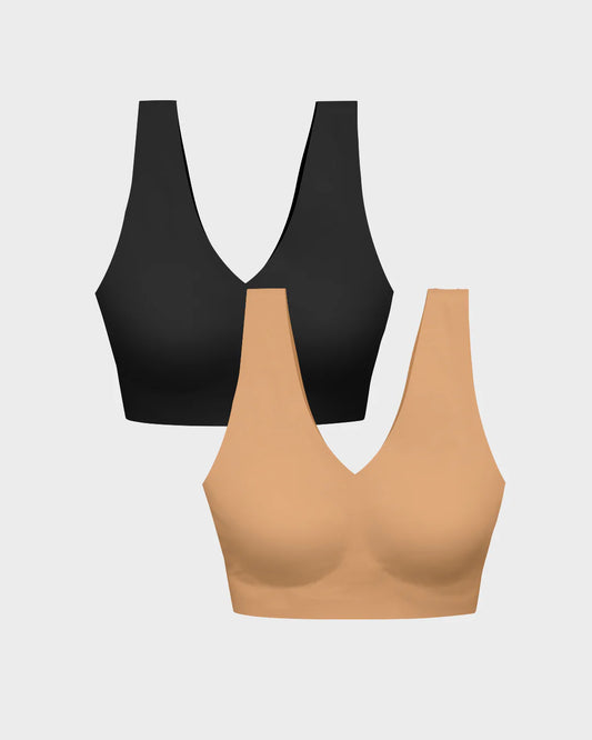 EBY Bra 2 Bra Bundle - Black & Sunkissed Wireless