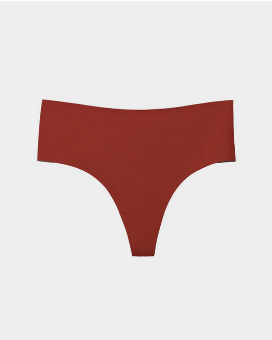 EBY Bra High Waisted Thong - Fired Brick