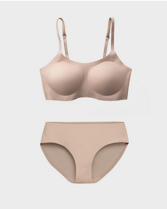 EBY Bra & Panty Set (Support Bra & Brief) - Nude