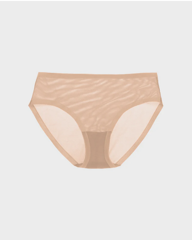 EBY Bra Sheer Brief Slip-Proof Flocking -  Champagne