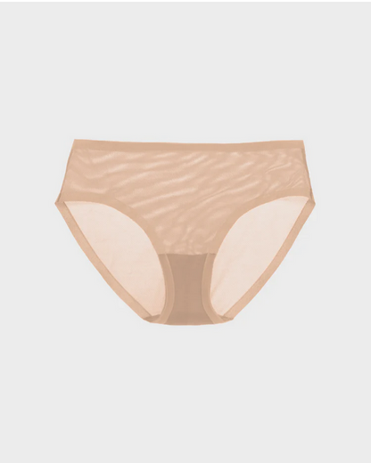 EBY Bra Sheer Brief Slip-Proof Flocking -  Champagne