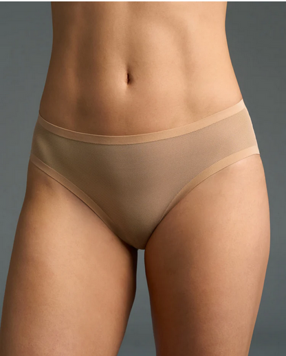 EBY Bra Sheer Brief Slip-Proof Flocking -  Champagne