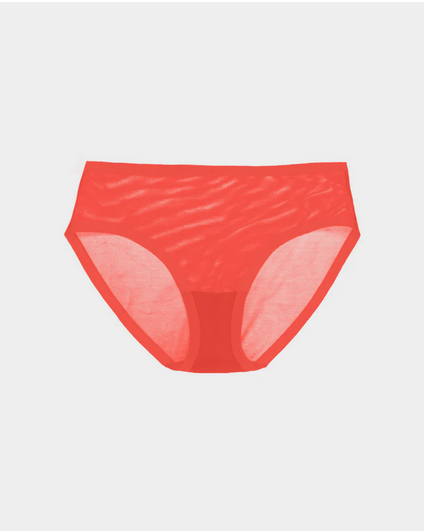 EBY Bra Sheer Brief Slip-Proof Flocking - Seamless Brief in Tangerine