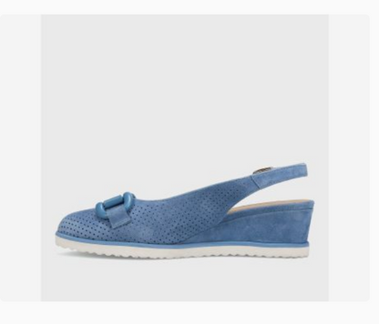 Marmi Shoes Women's Vaneli Dabry - Azure Perf Suede