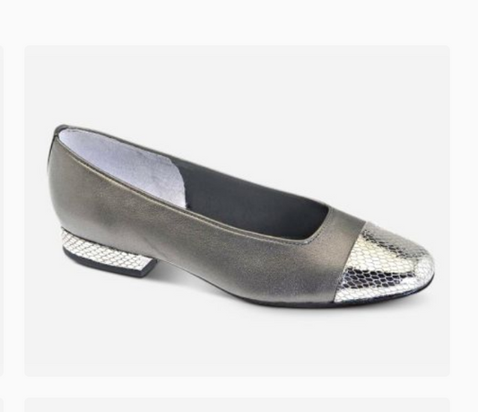 Marmi Shoes Women's Vaneli Fc-313 - Pewter Pearl Nappa/Silver Snake