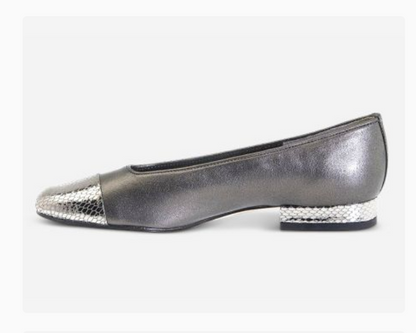 Marmi Shoes Women's Vaneli Fc-313 - Pewter Pearl Nappa/Silver Snake