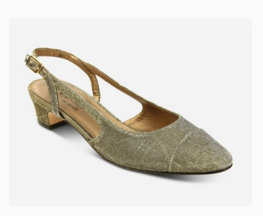 Marmi Shoes Women's Vaneli Aliz - Platinum Nizza Metallic Fabric