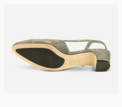 Marmi Shoes Women's Vaneli Aliz - Platinum Nizza Metallic Fabric