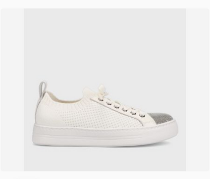 Marmi Shoes Women's Vaneli Yarie -  White Stretch Knit