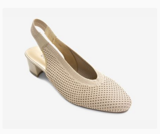 Marmi Shoes Women's Vaneli Abira - Ecru Stretch Knit