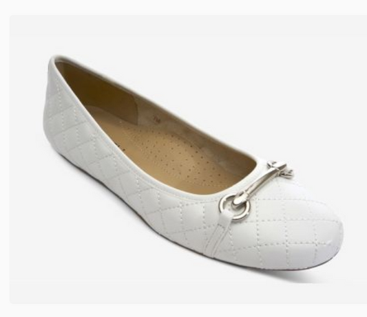 Marmi Shoes Women's Vaneli Stacy - White Quilted Nappa