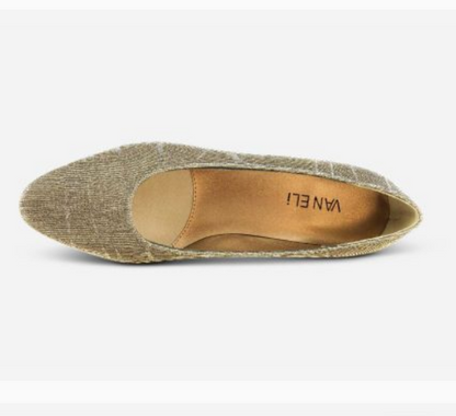 Marmi Shoes Women's VANELi Astyr - Platinum Nizza Metallic Fabric