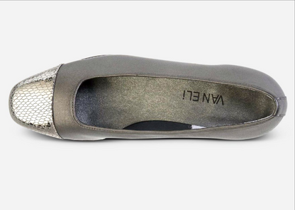 Marmi Shoes Vaneli Fc-313 - Pewter Pearl Nappa/Silver Snake Print
