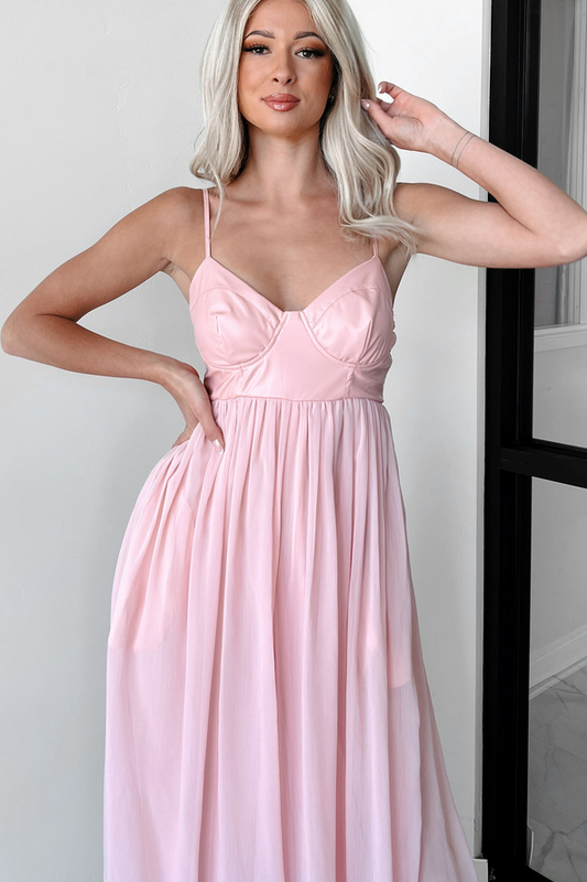 NanaMacs Shades Of Lovely Contrast Top Wide Leg Jumpsuit (Pink)