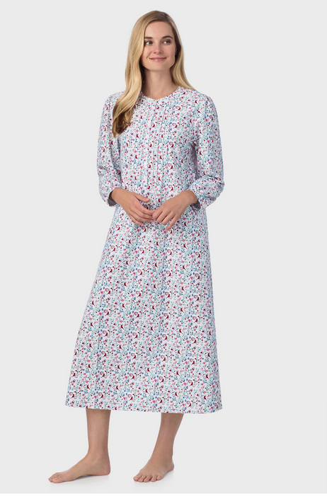 Lanz of Salzburg Women's Sweet & Simple Cardinal & Heart Flannel Gown