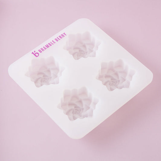 Bramble Berry 4 Cavity Succulent Silicone Mold (x2)