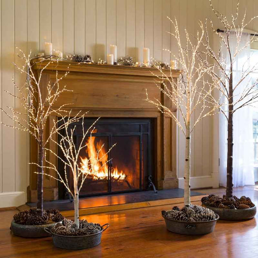 VivaTerra 7'2" Micro LED Indoor/Outdoor Birch Tree
