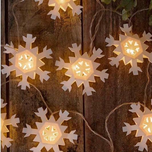 VivaTerra Snowflake LED Lighted Paper Garland