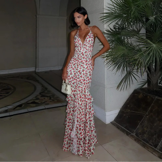 Mermaid Way Bonfire Love Ruffled Maxi Dress