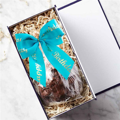 Mrs Prindables Cookies & Cream Happy Birthday Ribbon Jumbo Caramel Apple
