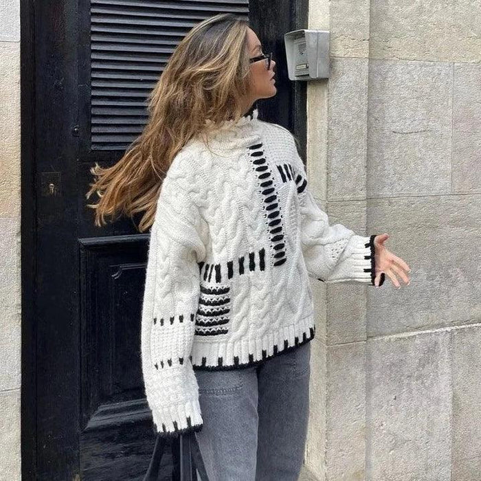 Mermaid Way Cozy Impression Turtleneck Loose Sweater