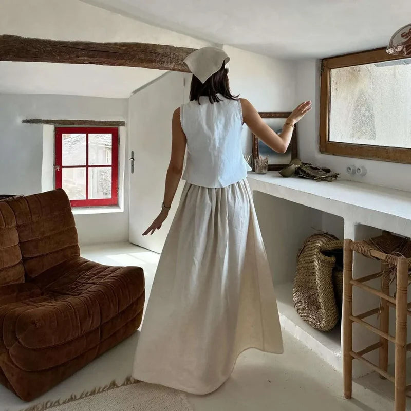 Mermaid Way Fiorello Sleeveless Lace Trim Top