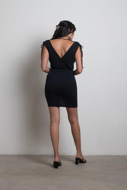 Tobi Savannah Ruched Surplice Mini Dress x2