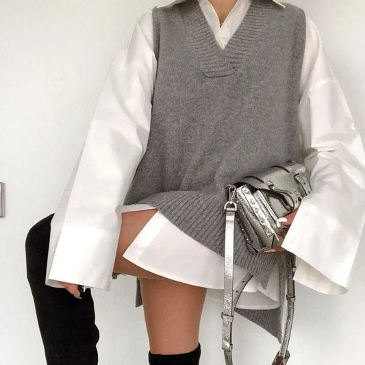 Mermaid Way Lana Oversized Knitted Vest