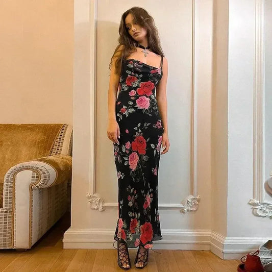 Mermaid Way Rome Nights Flower Print Maxi Dress