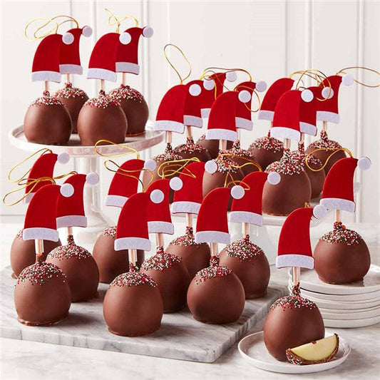 Mrs Prindables Santa Hat Caramel Apple Gift Set of 24