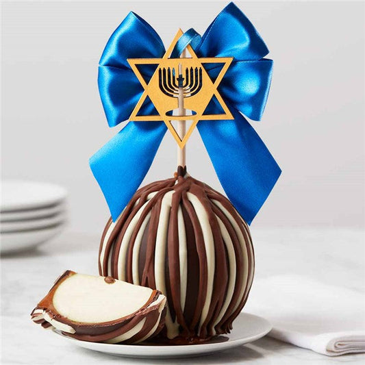 Mrs Prindables Triple Chocolate Happy Hanukkah Jumbo Caramel Apple