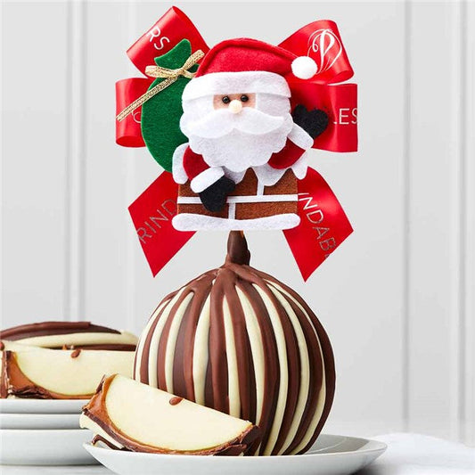 Mrs Prindables Triple Chocolate Jolly Old Saint Nick Jumbo Caramel Apple